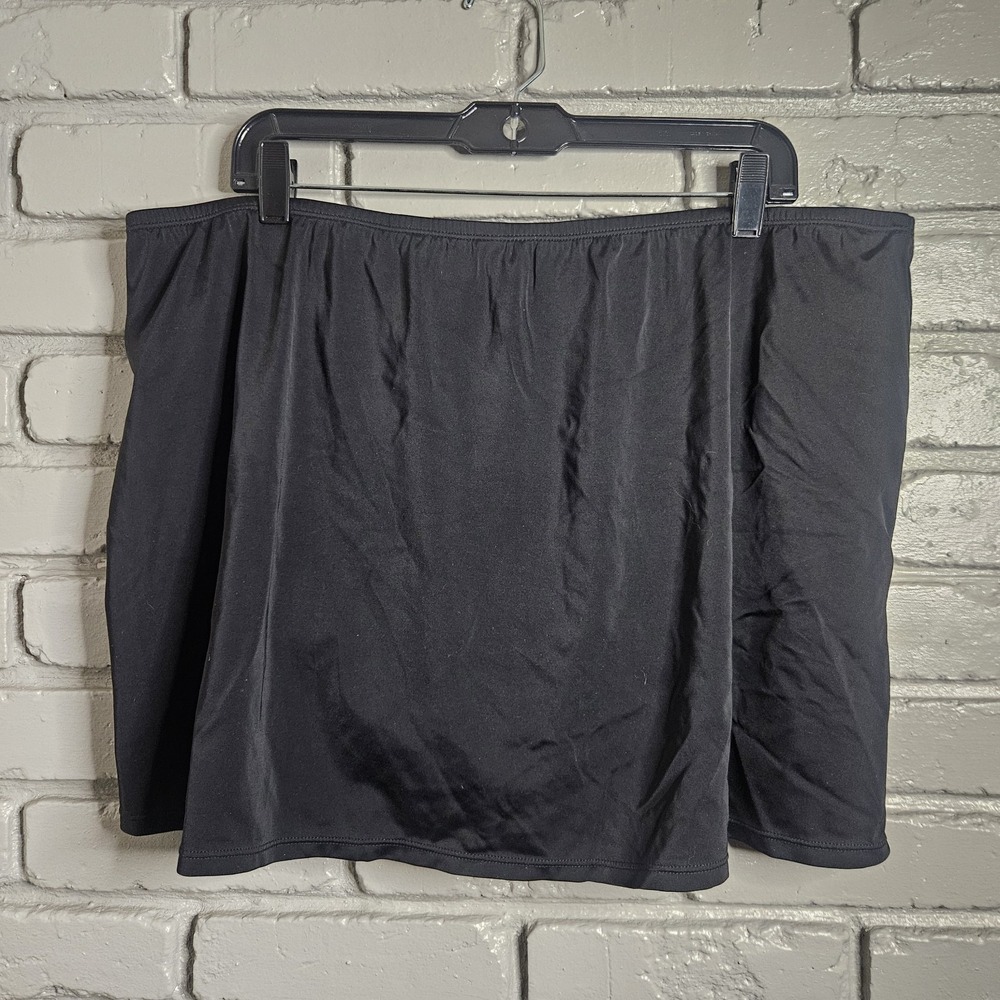 Lane Bryant Womens Swim Skirt 22 Black Side Slit - Picture 9 of 9